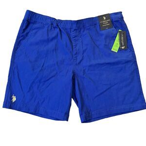 U.S. Polo Assn. Men's Jogger Shorts Blue Stretch XL Twill Cotton Blend